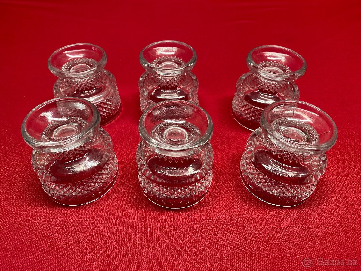 sklenice retro sklenice sada československé sklo pohár - 6