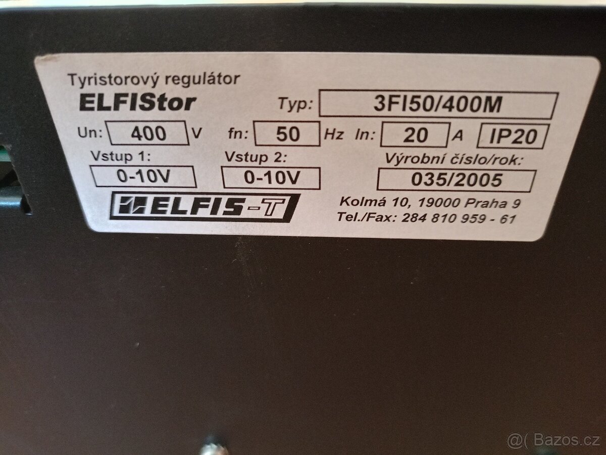 Elfistor - třífázový tyristorový regulátor - 6