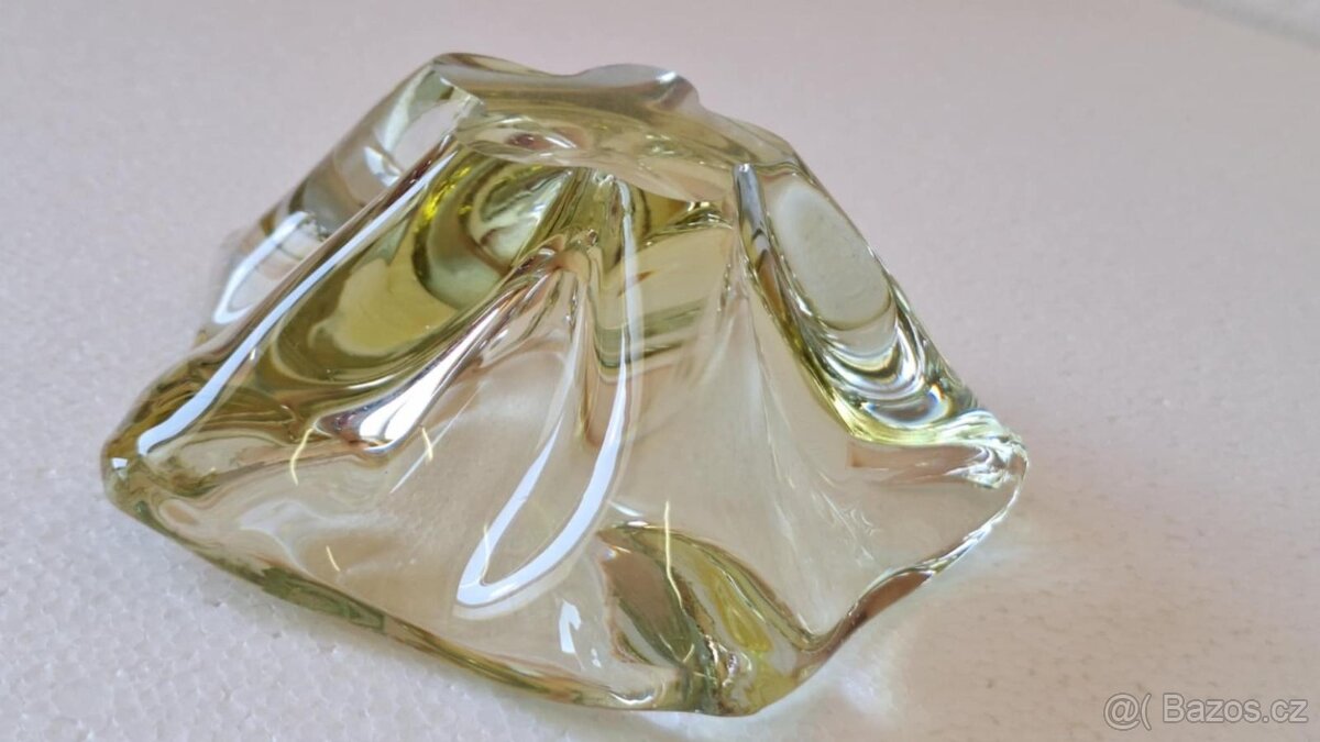 STARÝ POPELNÍK HUTNÍ SKLO . TOP STAV. - 6