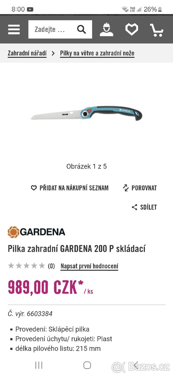 Sklápěcí pilka Gardena 200P - 6