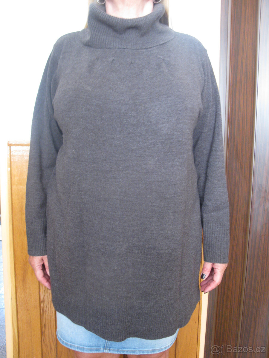 Kabát,svetr11x, na zimu i jaro , XL + dárek,šaty,kombinéza - 6