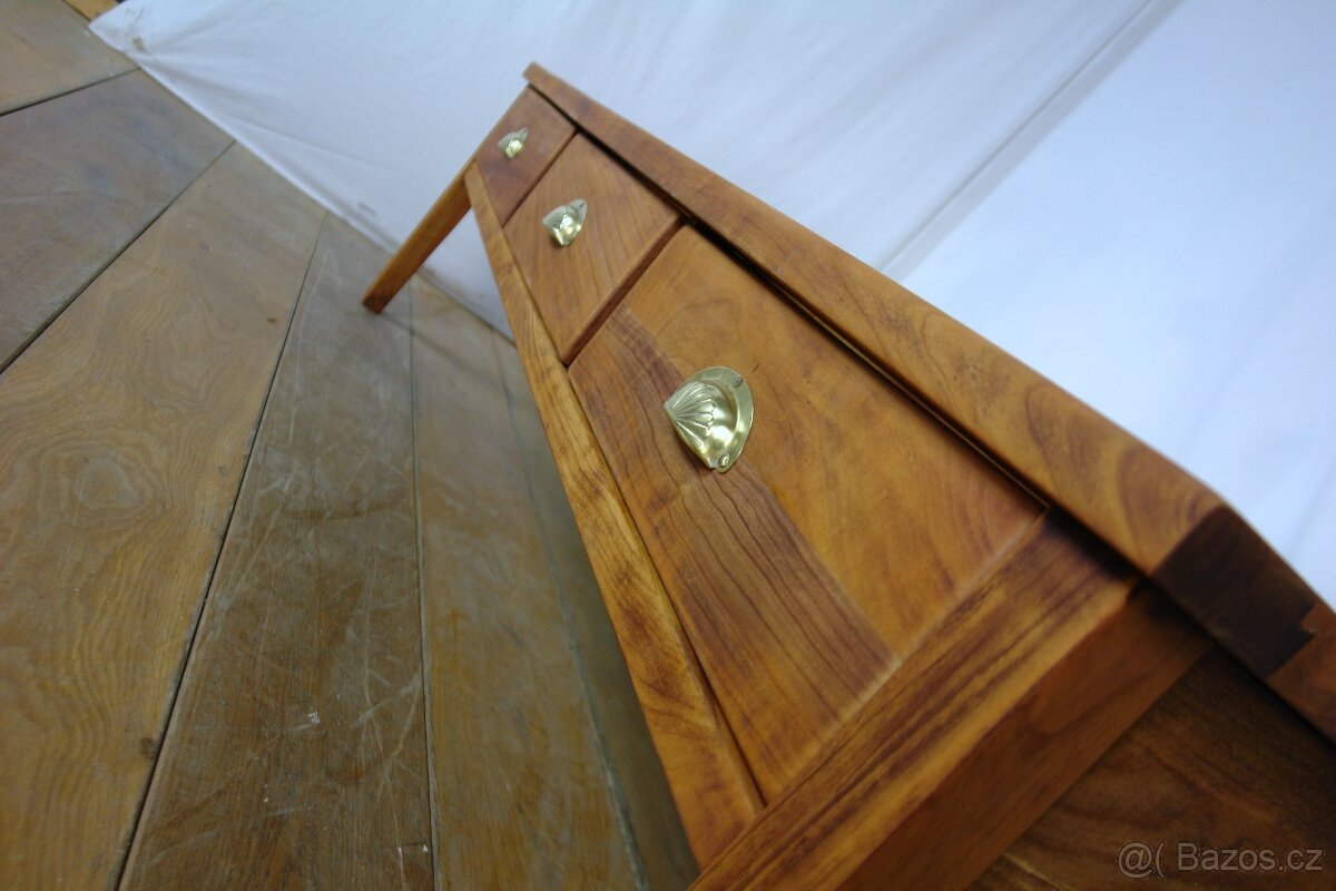 Konferenční stolek dřevo-sklo - 6