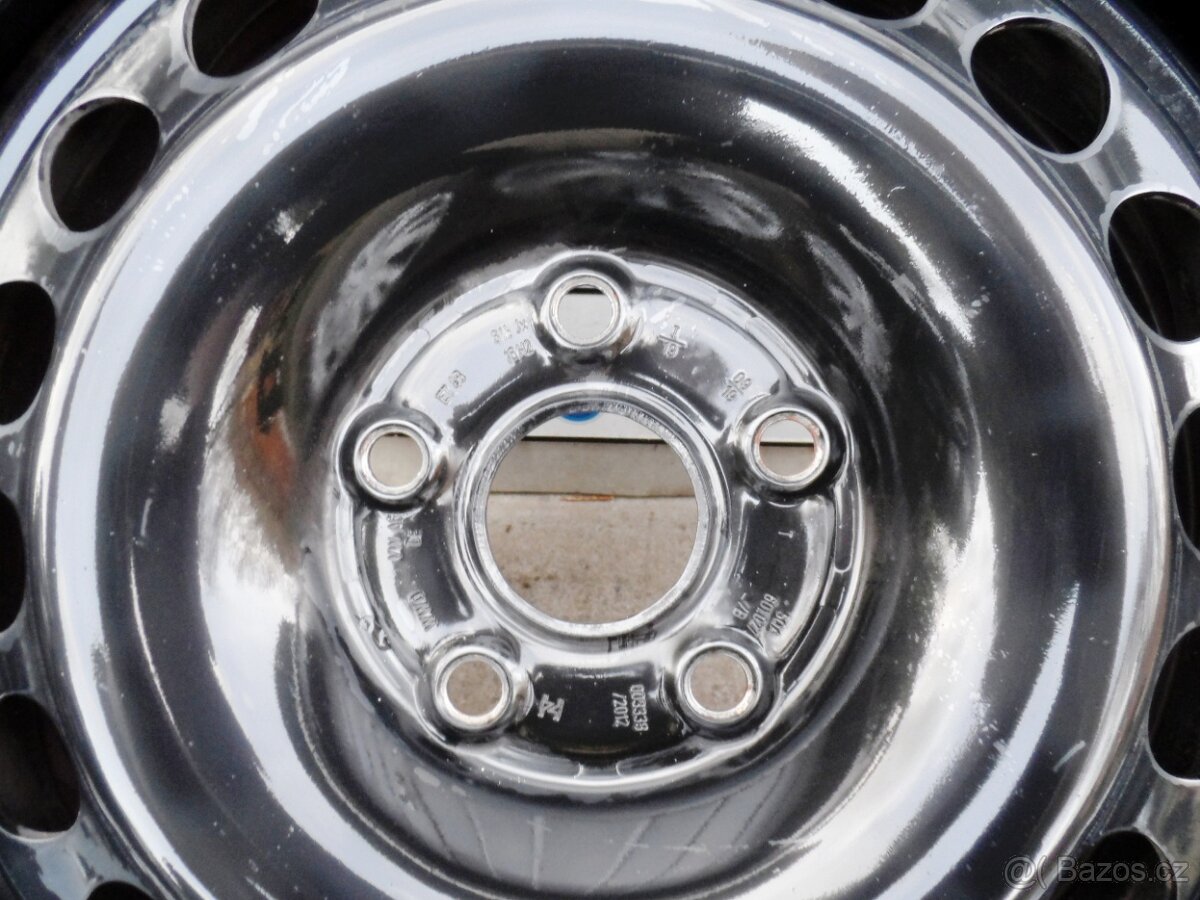 Originál Plechové disky+Poklice 16 ET46 5X112 - 6