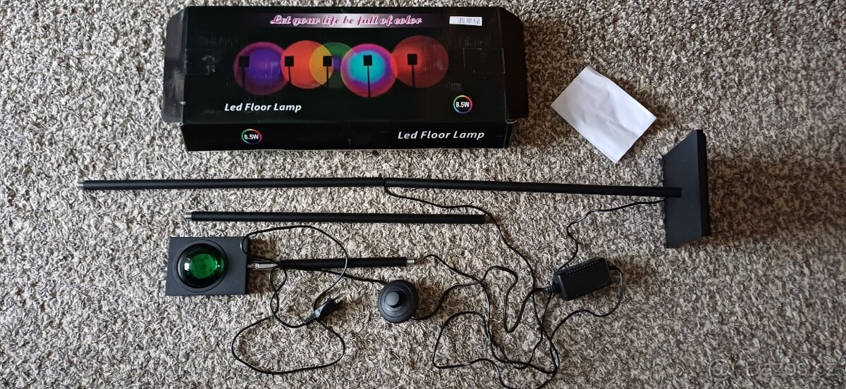 Led stojací lampa, svetlo zelený, oranžový, červený - 6