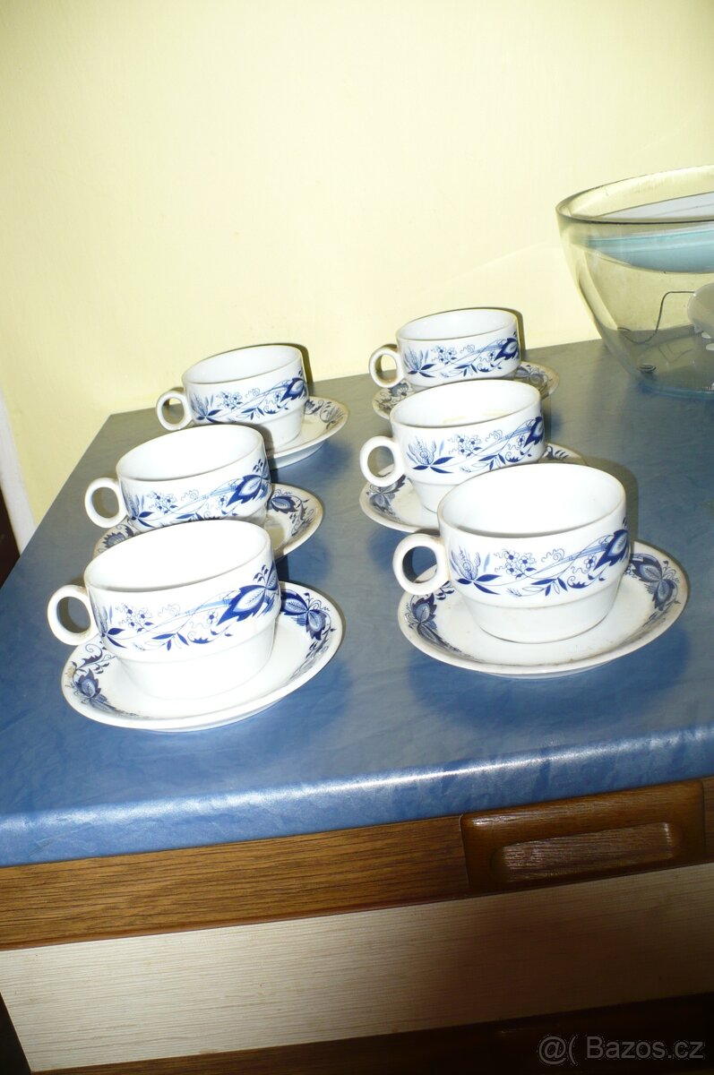 kávová / čajová / souprava cibulák - 6