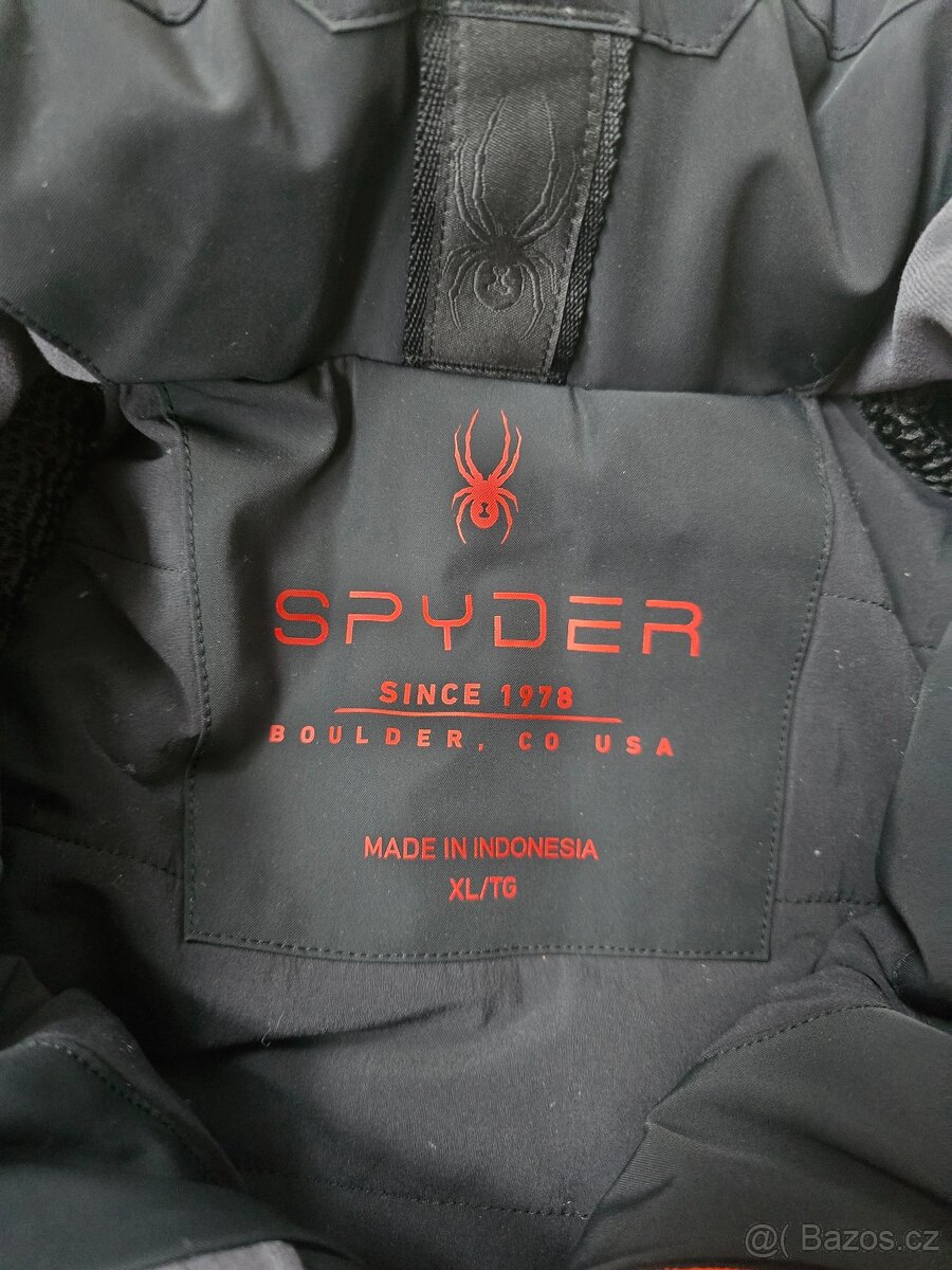 Pánská černá lyžařská bunda Spyder vel. XL - 6