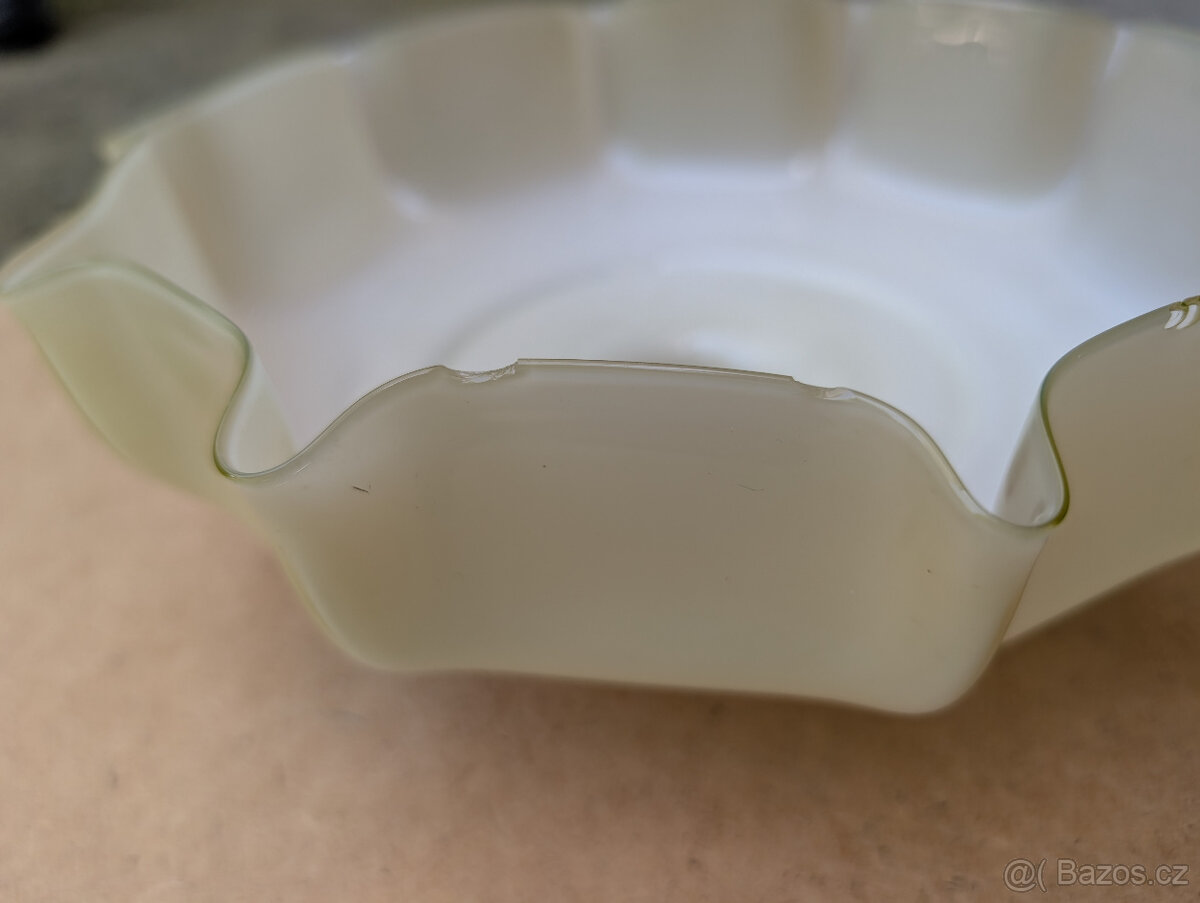 Starožitné závěsné stínidlo/světlo z mléčného skla - 6