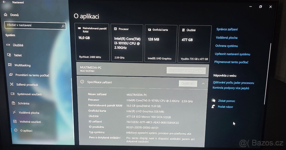 Mini PC Intel NUC 10i3 (NUC10i3FNH) - 6