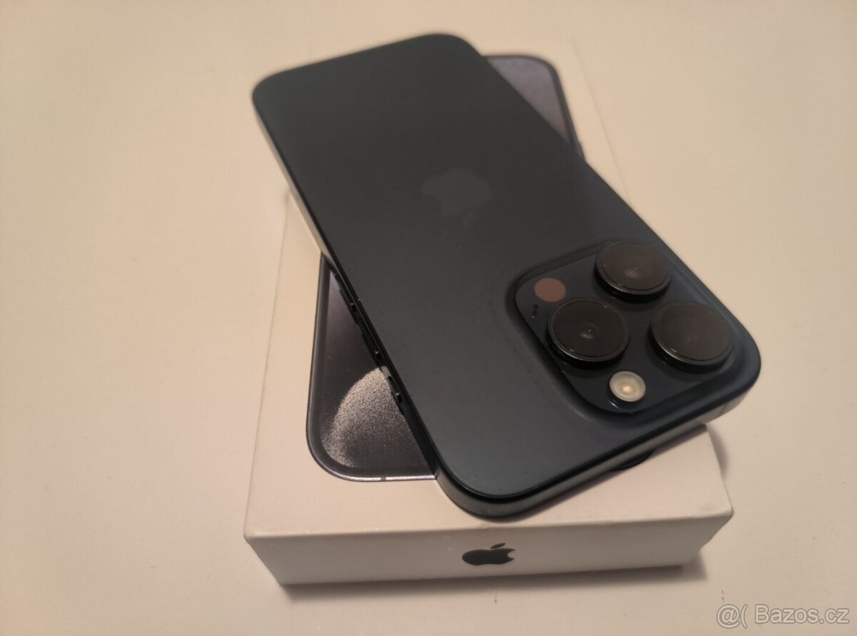 apple iphone 15 PRO 256gb Blue Titanium 86% Batéria - 6