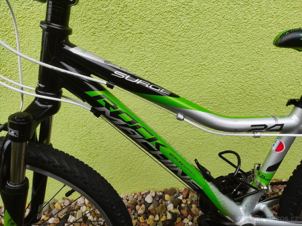 Značkové dětské kolo ROCK MACHINE 24" (stříbrná/zelená) - 6