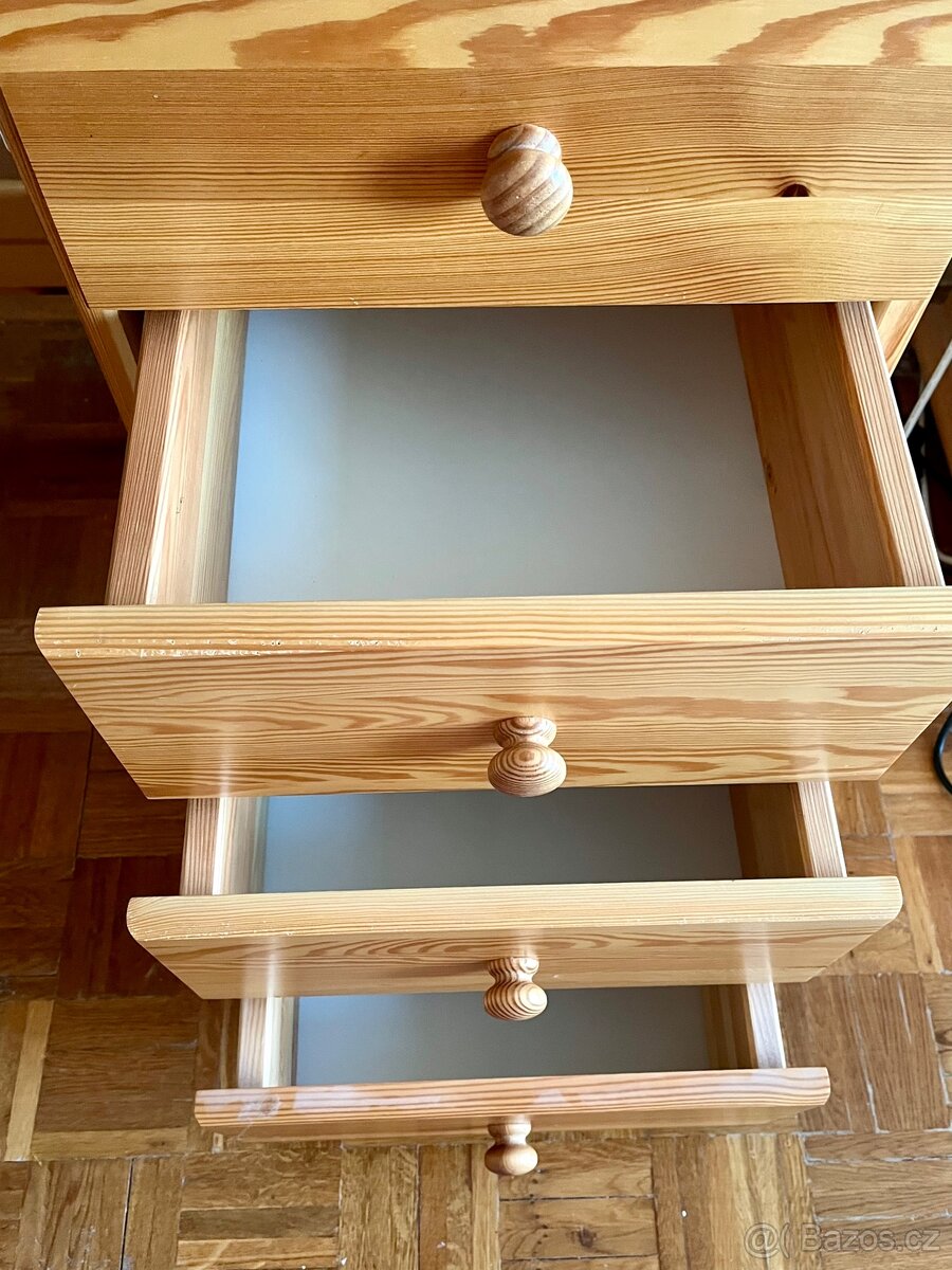 Psací stůl z masivu (borovice) + židle - 6