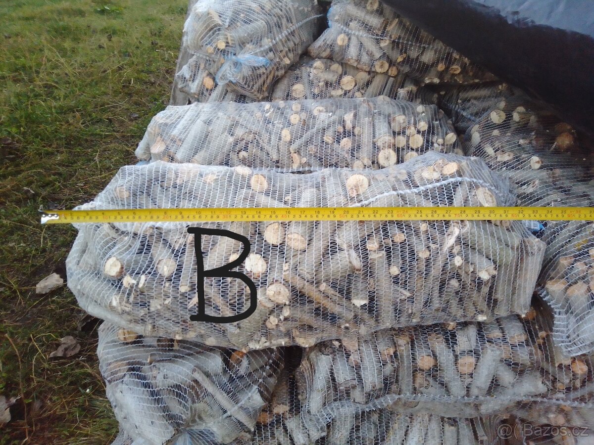 palivové dřevo špalíky pytlované od 80,-Kč za pytel - 6