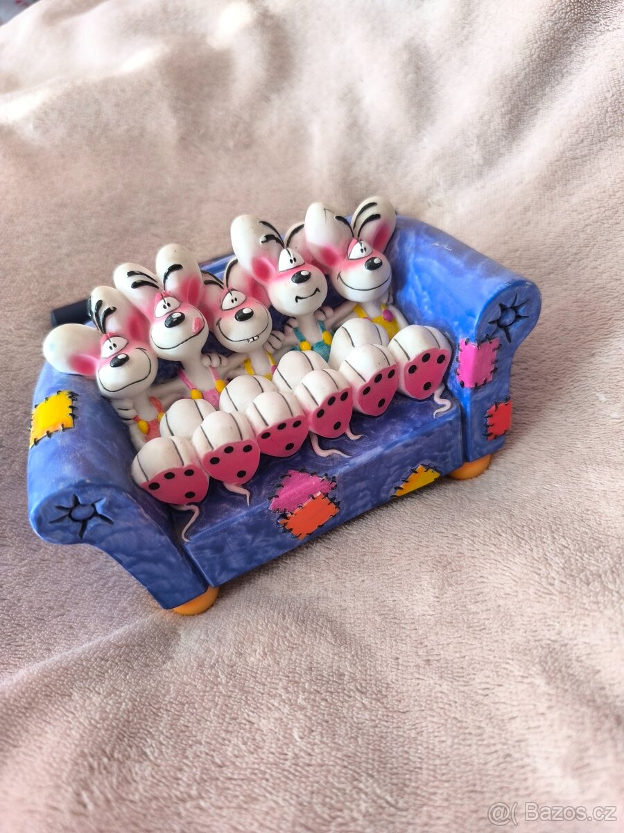 Keramická kasička Diddl Spardose Sofa, vintage - 6