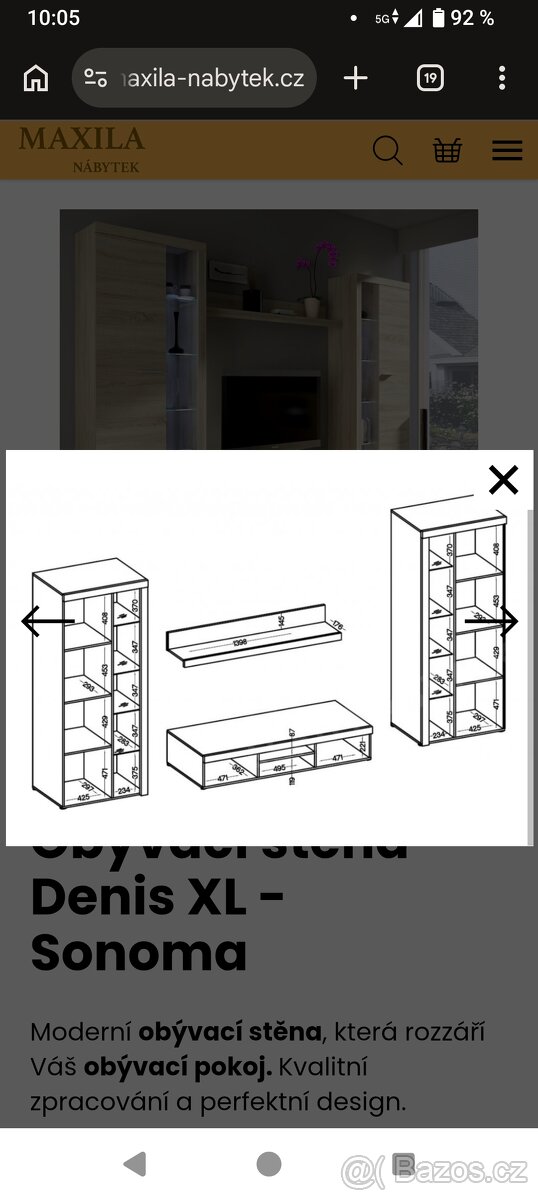 Obývací stěna dub sonoma - 6
