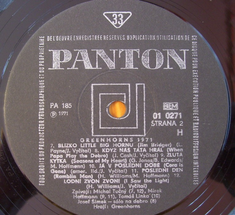 LP deska Greenhorns 71 z r. 1971/282/ - 6