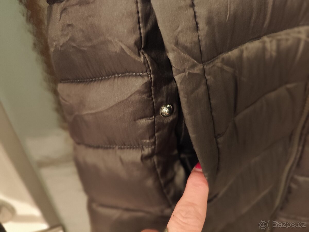 Dlouhá prošívaná bunda - kabát - 6