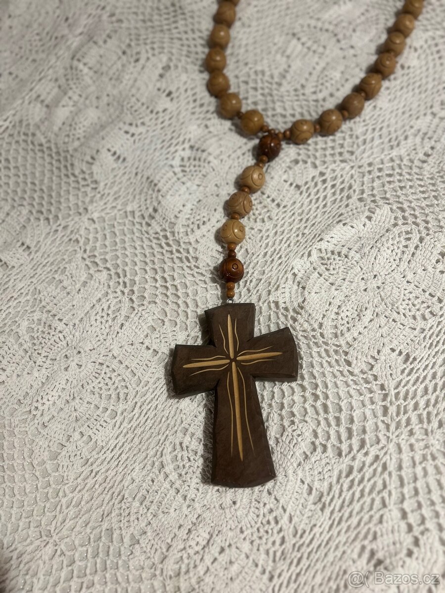 Velký dřevěný růženec 120cm - 6