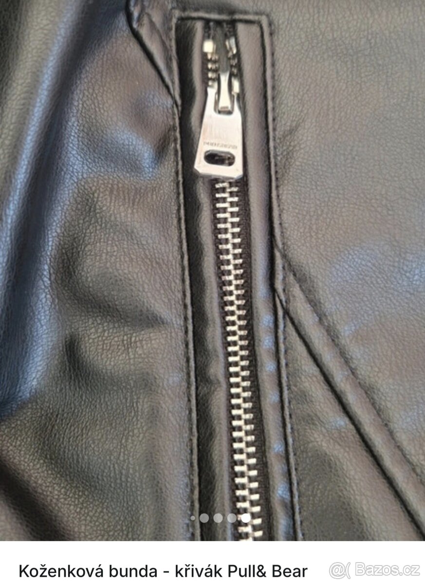 Koženková bunda křivák vel.S - 6