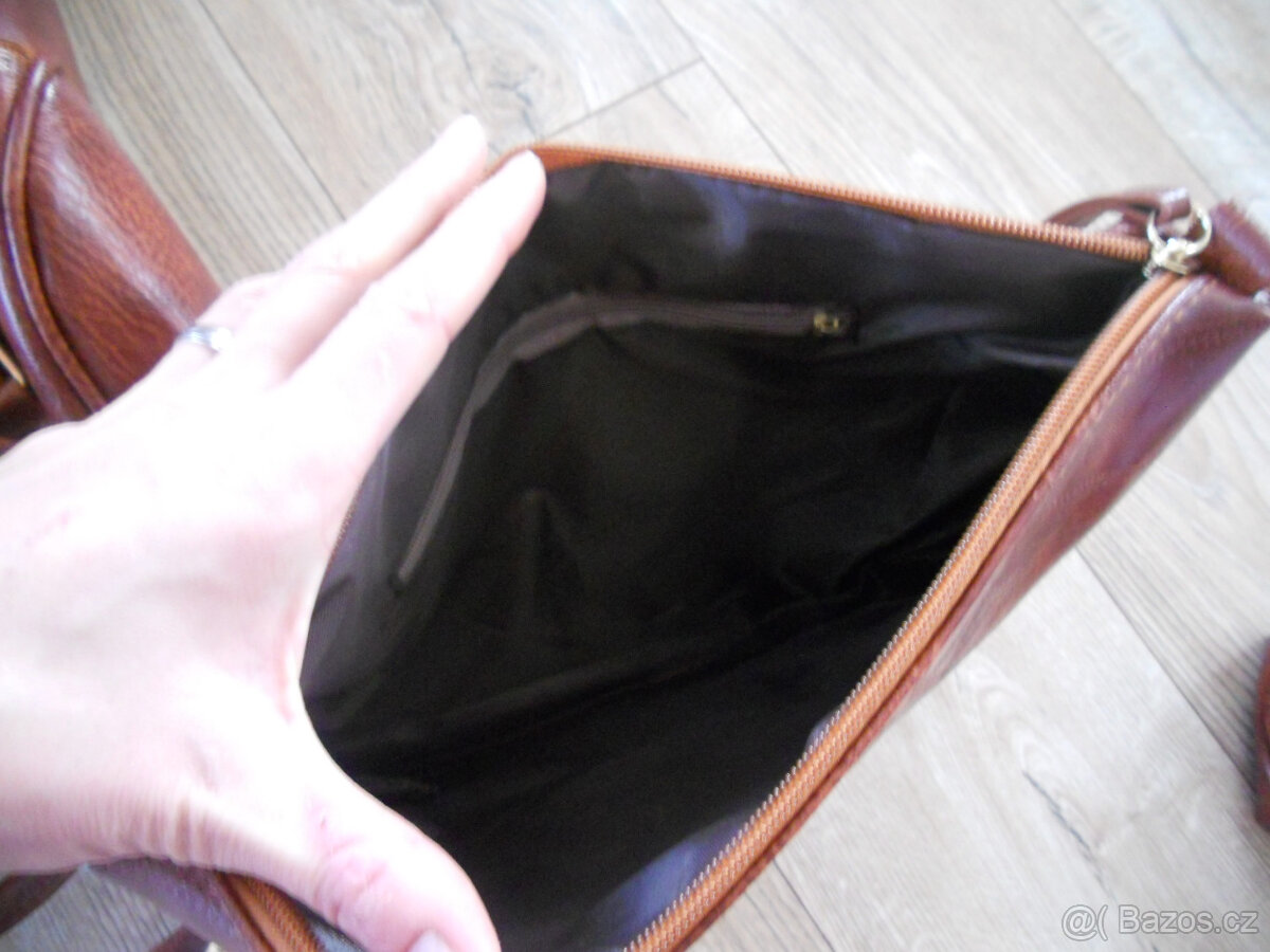 Hnědá kabelka, kabelky, 6 ks, NOVÉ - 6