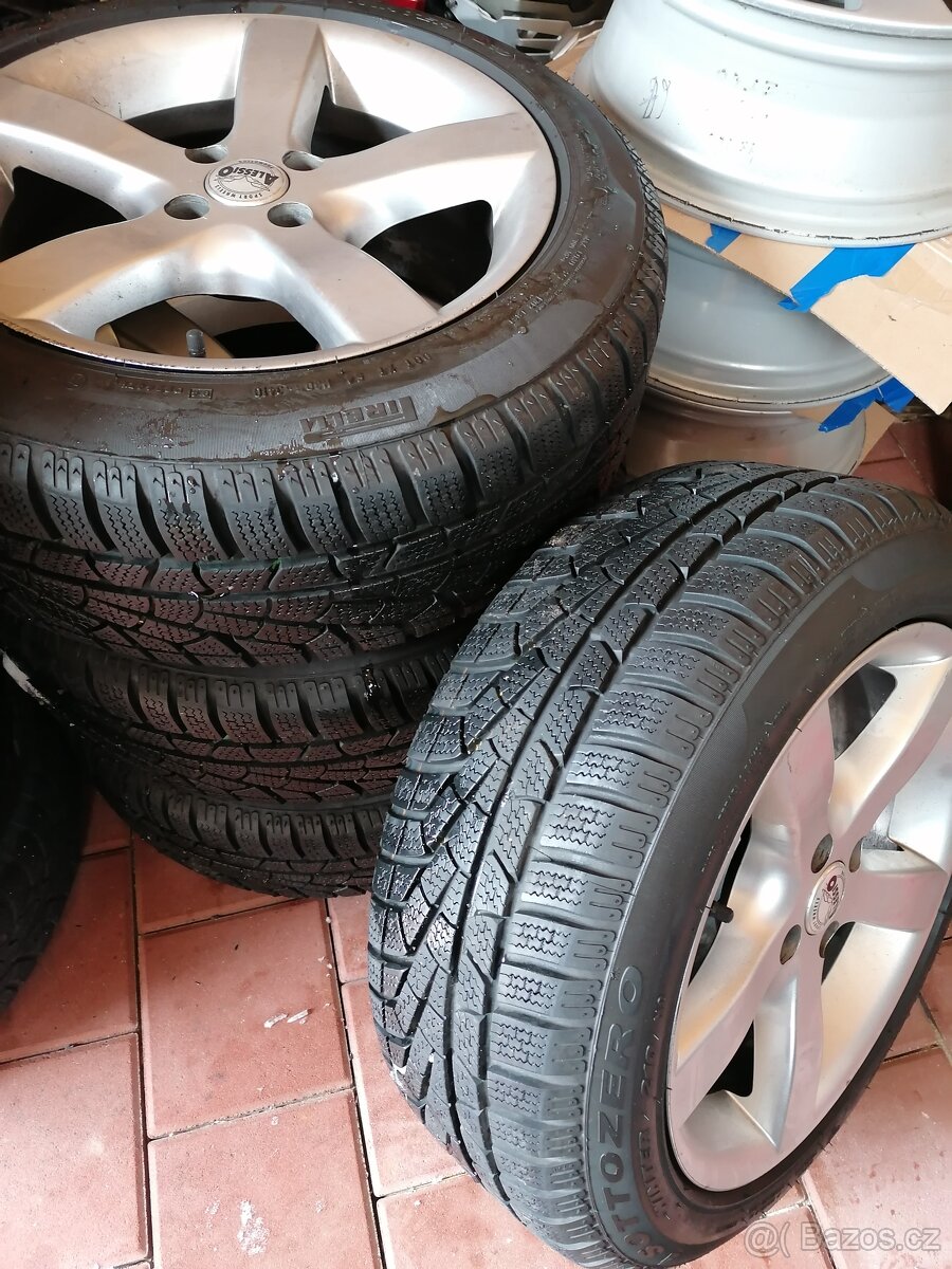 Alu Alessio 4x100 7,5x16 ET38 + zimní Pirelli - 6