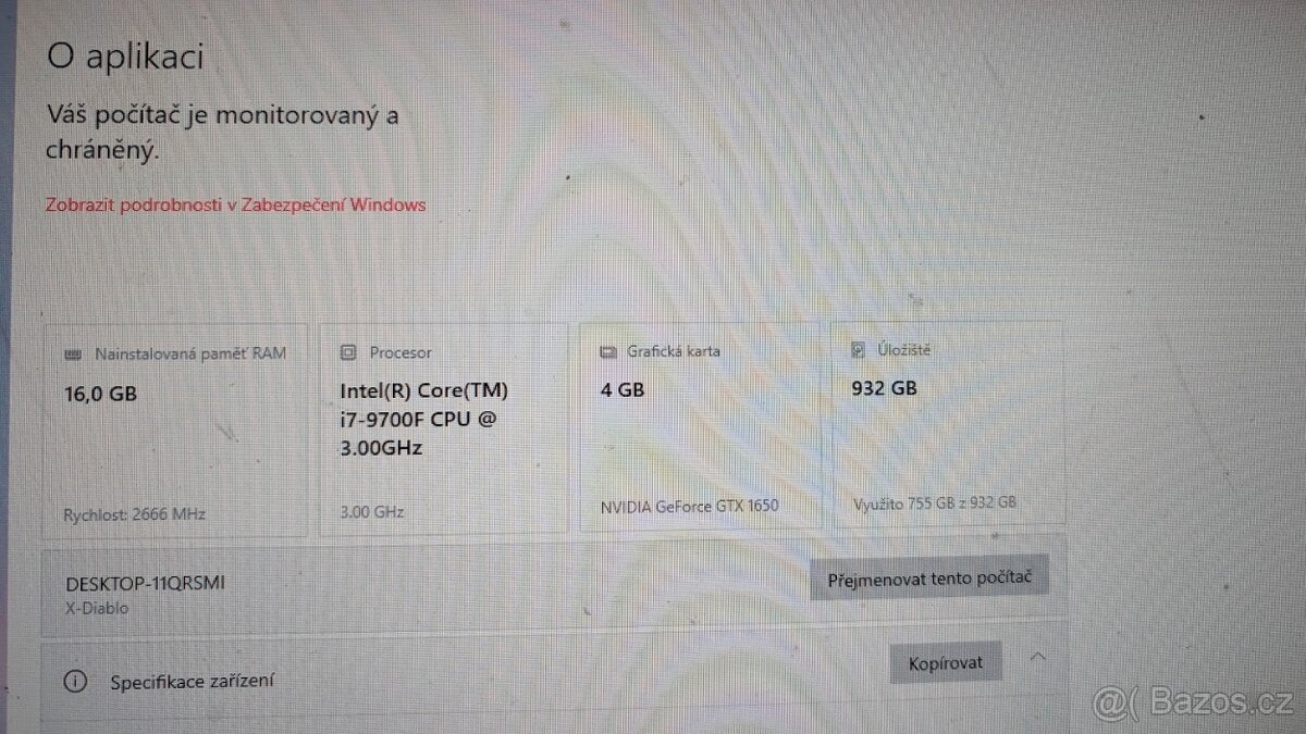 Herní PC - intel core i7 9700F 3Ghz, 16 GB RAM, NVIDIA Gefor - 6