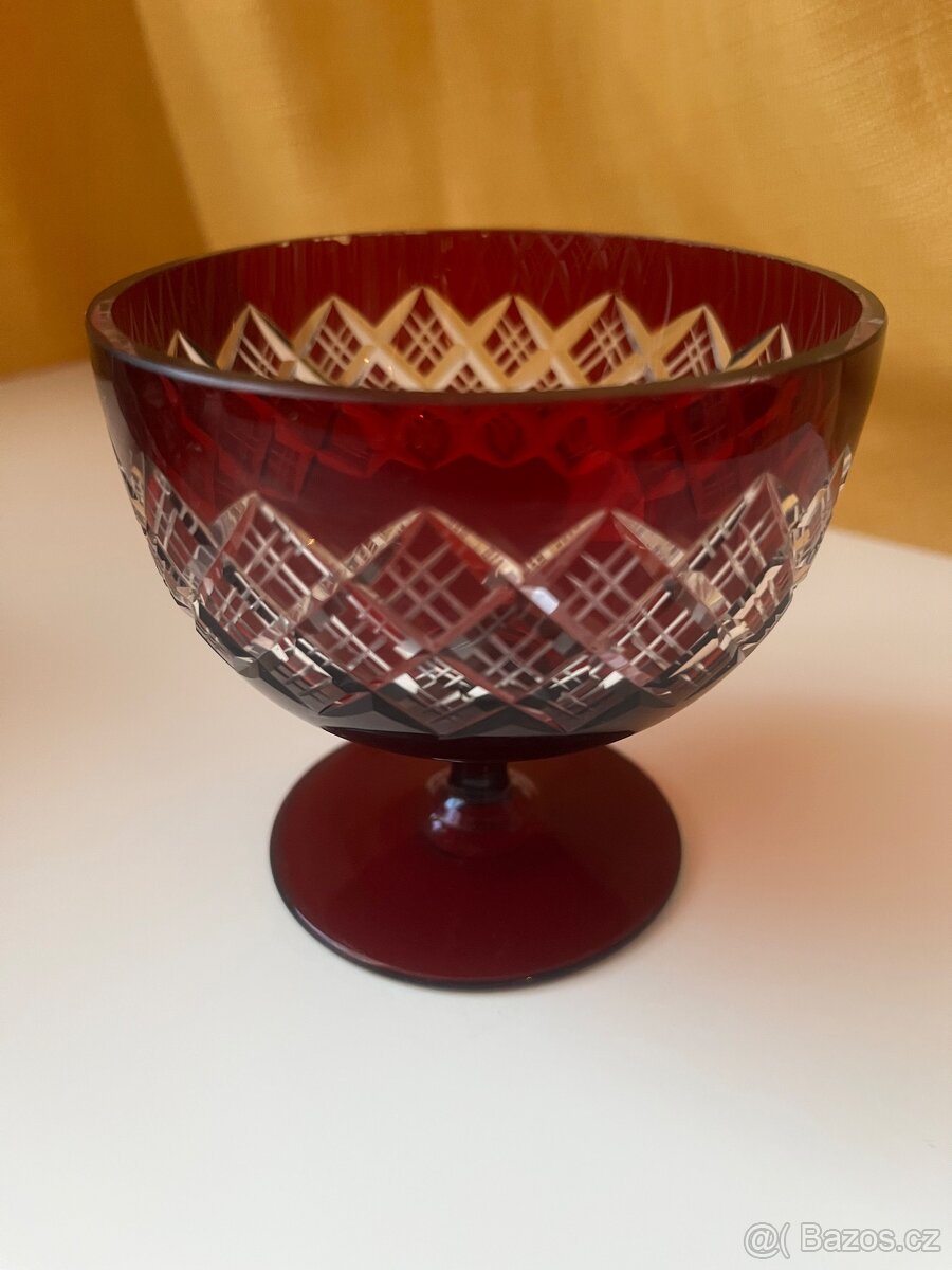 Červený pohár / miska / sklenice na šampaňské - 6