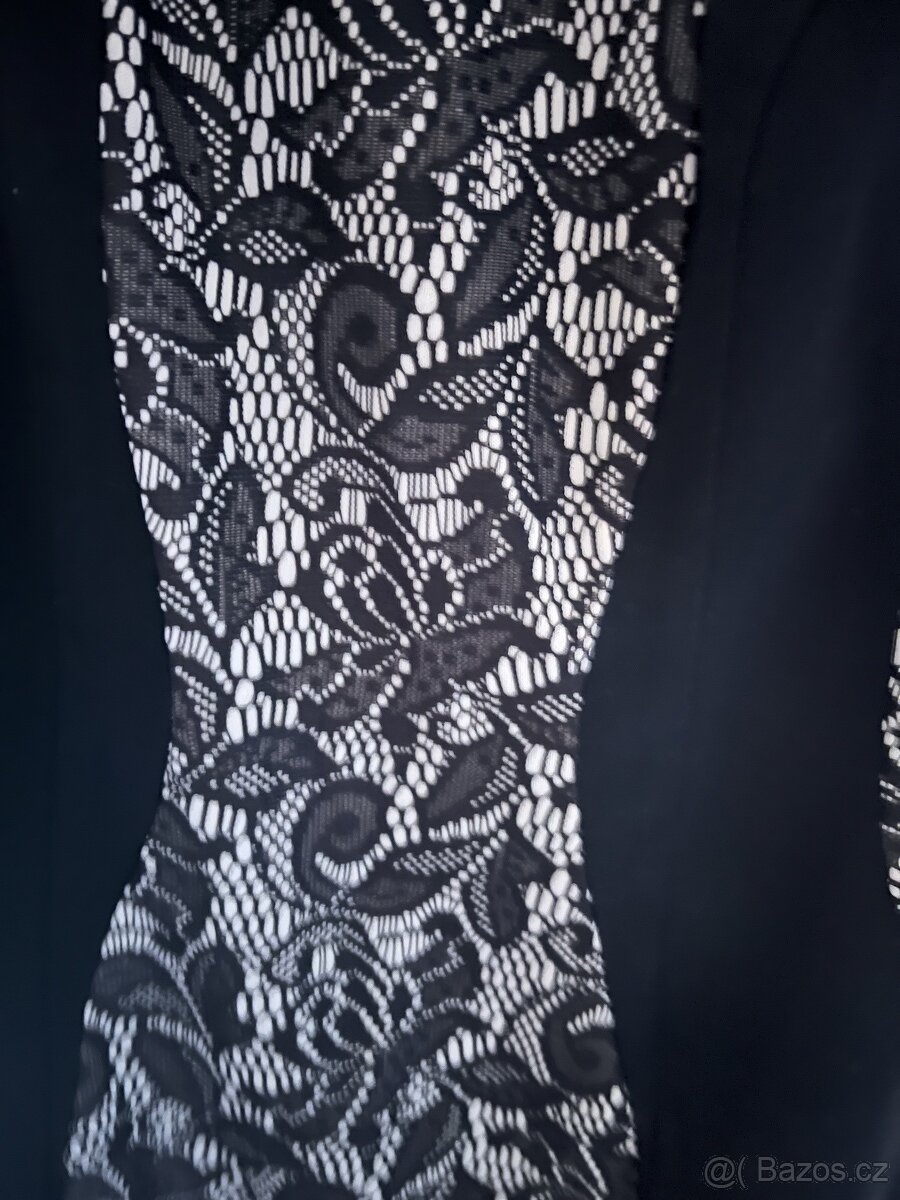 pouzdrové černé šaty vel.38 - 6