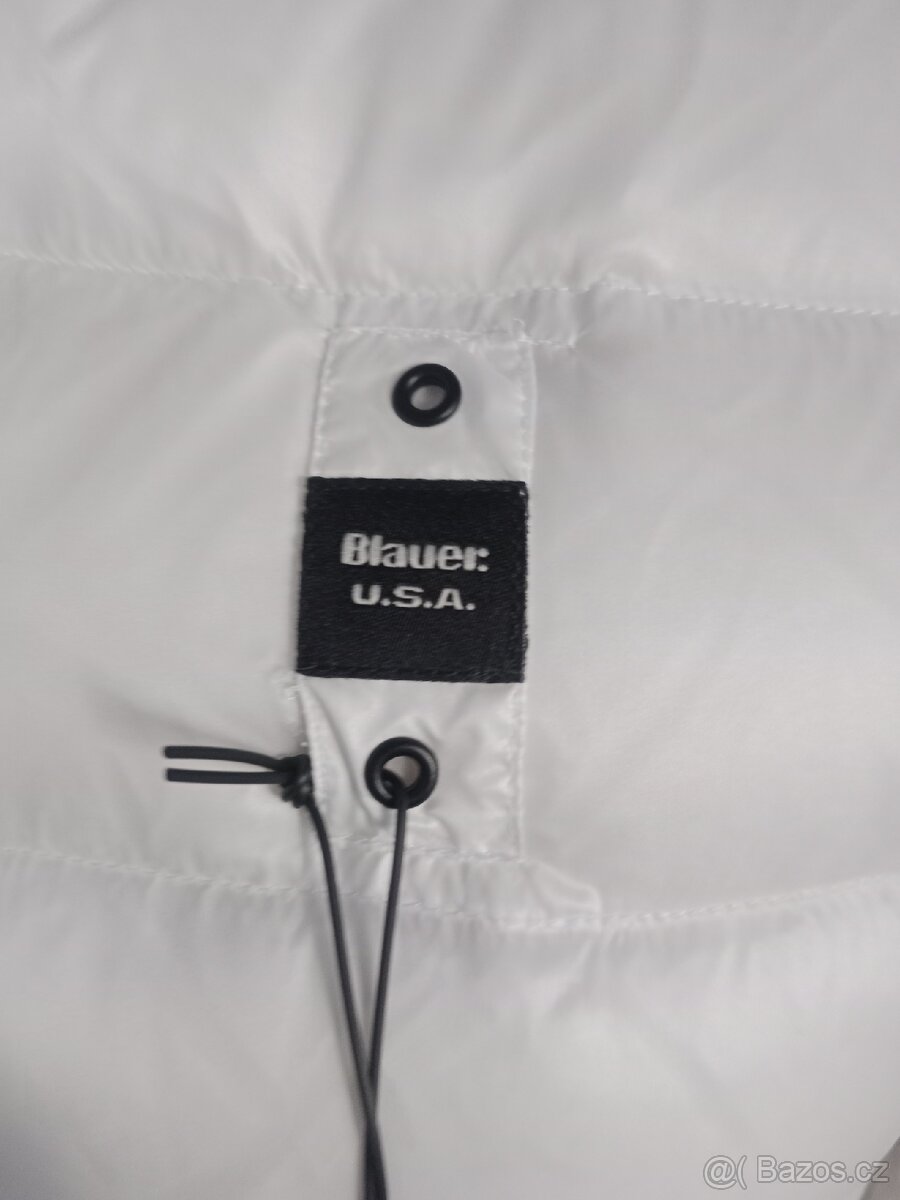 Blauer vysoce luxusní zimní péřový kabát - 6