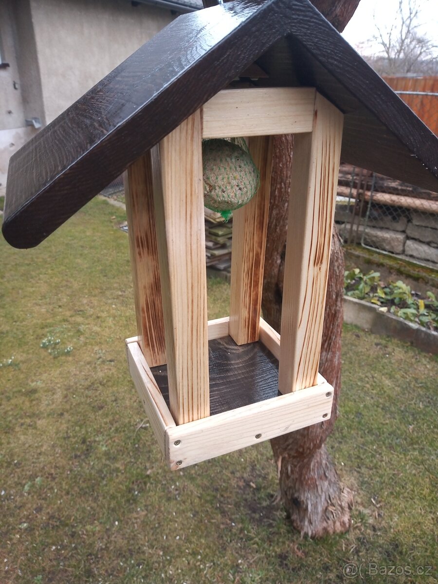 Krmítko, EKO nátěr, masivní dřevo, 100% ruční práce - 6