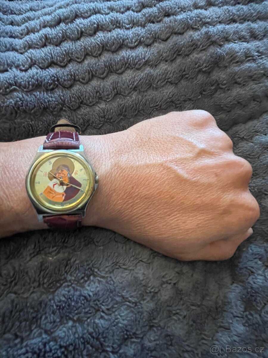 Luch quartz hodinky – ikona Bohorodičky - 6