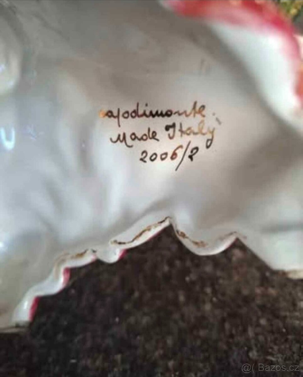 Starožitná porcelánová mísa CAPODIMONTE - 6