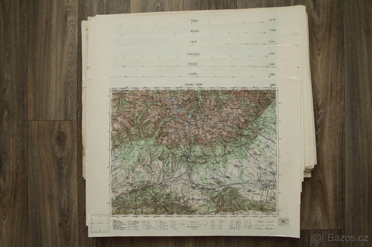 vojenské mapy speciálky komplet ČR, Slovensko, Zakarpatí - 6