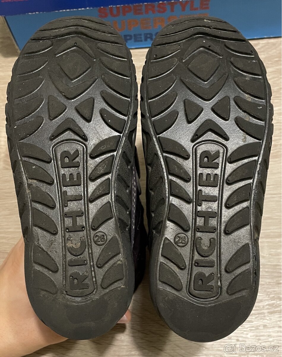 Dívčí zimní fialové boty Richter Sympatex, vel.28 - 6