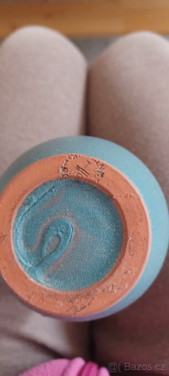 Stará váza + košík - 6