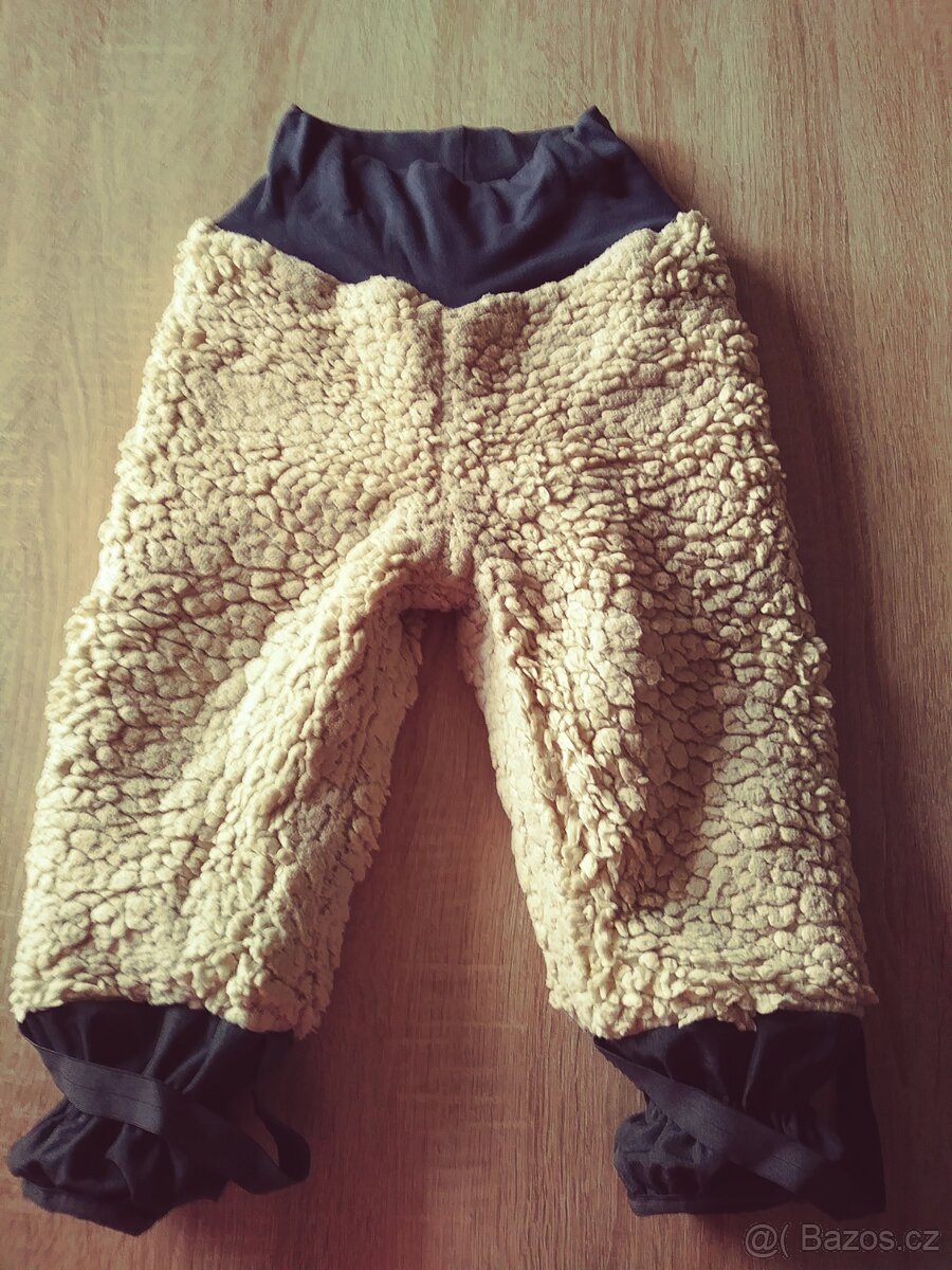 Zimní kalhoty UNUO s umělým kožíškem - vel. 92-98 - 6