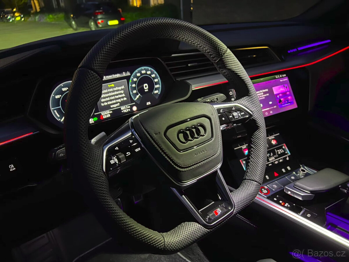 AUDI A6 C8 A8 SQ8 Q8 VOLANT kozeny zkoseny perforovana koža - 6