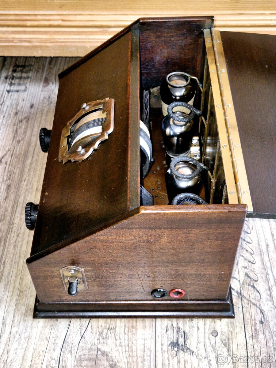 Starožitné rádio Telefunken 4A, rok 1928, Německo - 6