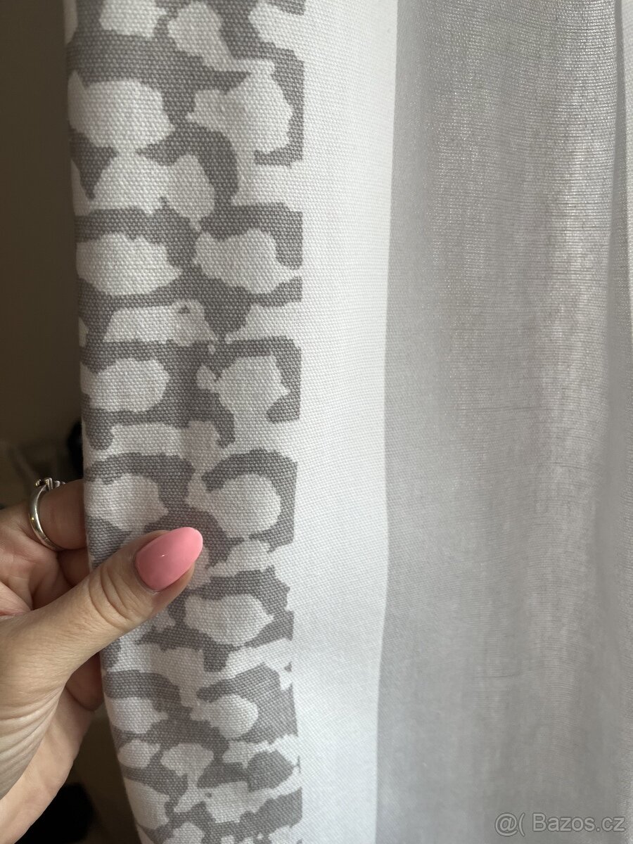 Šedou růžové závěsy - 6