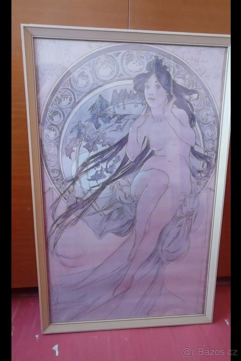 Sada zarámovaných obrazu Alfonse Muchy - 6