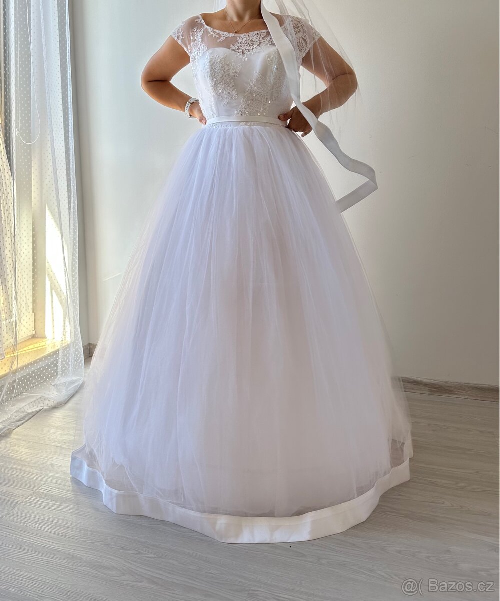 Svatební šaty vel L - 6