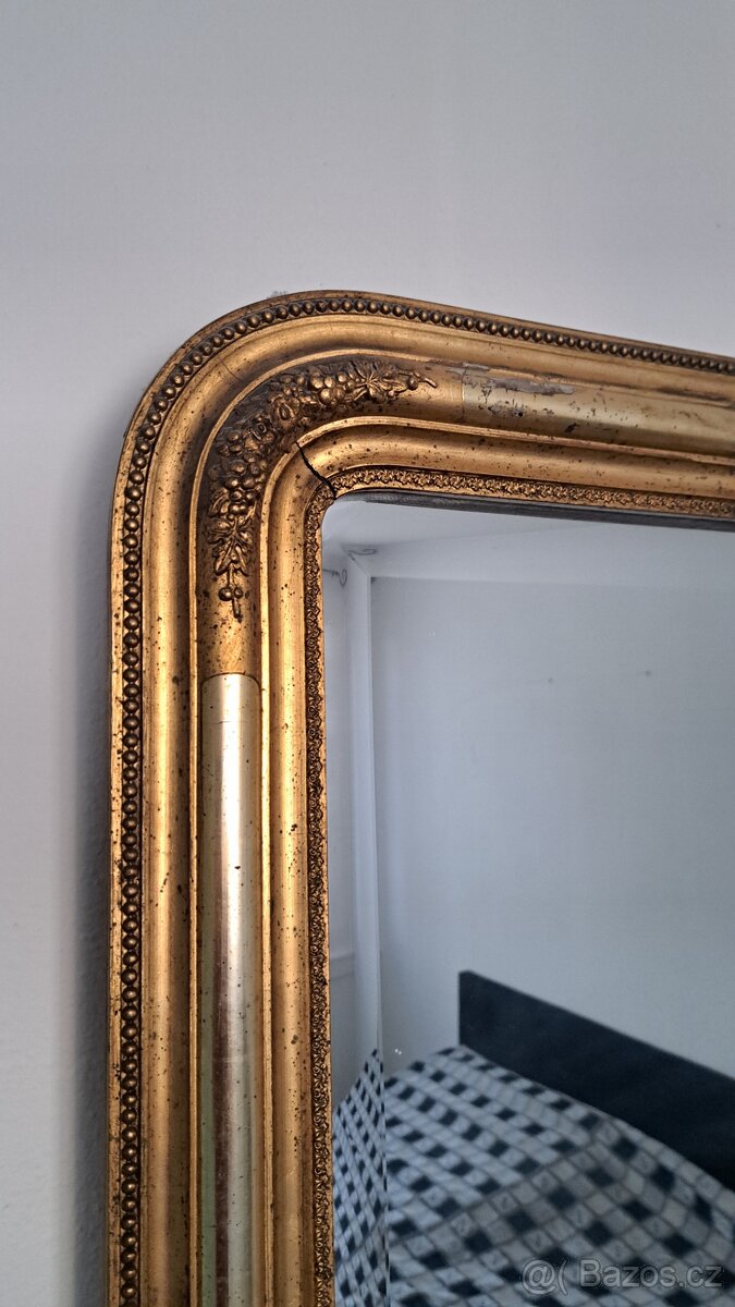Starožitné, velké ,zrcadlo. - 6