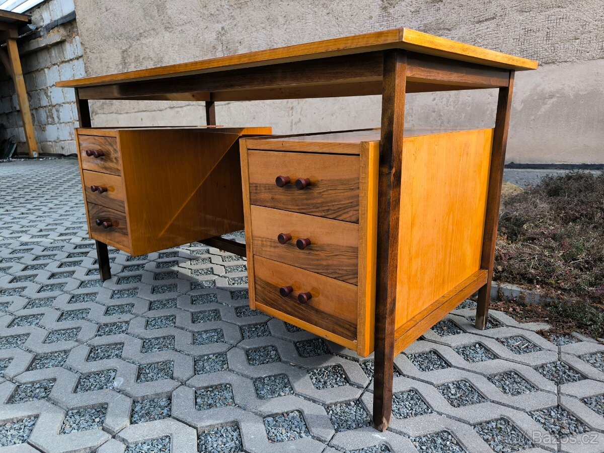 Retro designový psací stůl - Rumunsko - 60. léta - 6