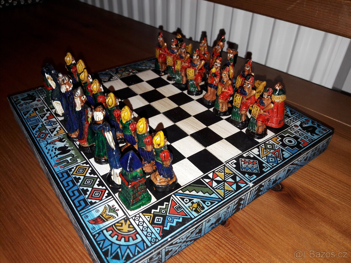 Ručně vyráběné šachy Indiani z Latinské Ameriky - 6