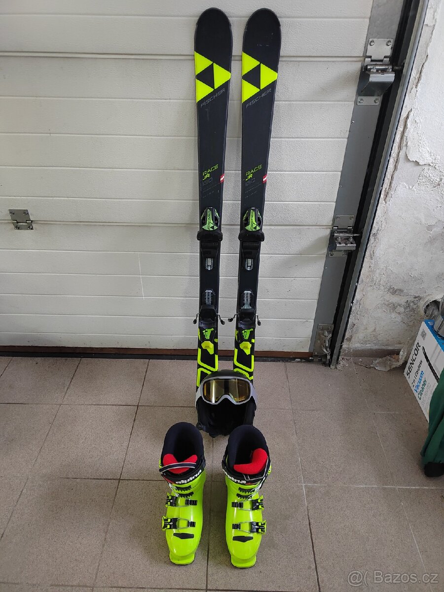 Lyžařský komplet lyže 130 cm + boty, helma, brýle - 6