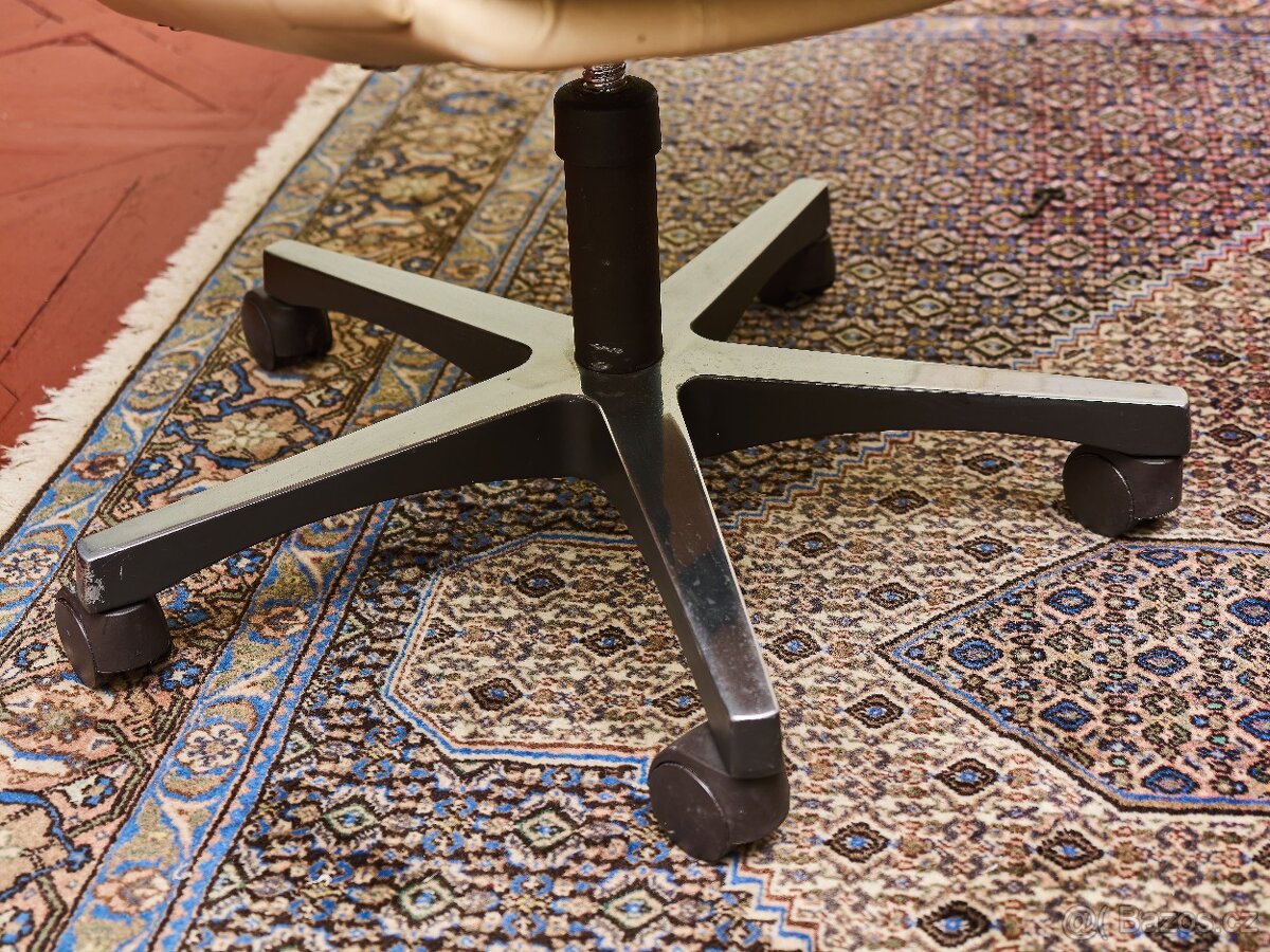 Designové kancelářské křeslo, přírodní kůže - 6