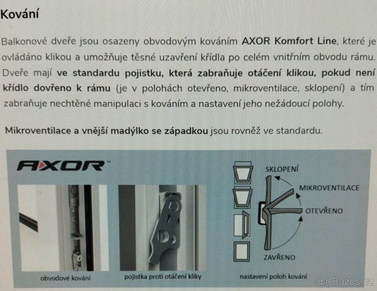 V Ý P R O D E J -Balkonové dveře -nové - 6