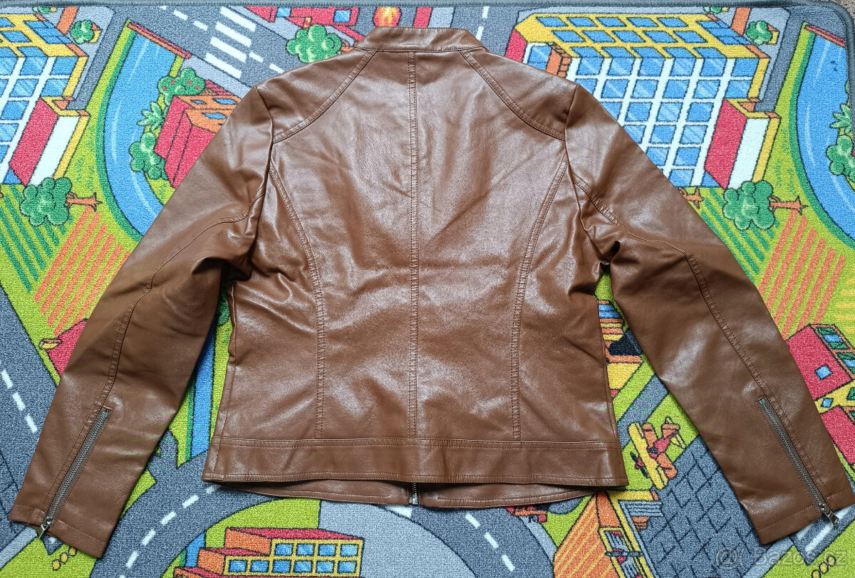NOVÁ KOŽENKOVÁ BUNDA SHEIN XL - 6