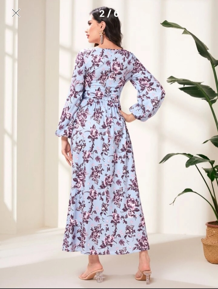 Květované dlouhé šaty se šněrováním - NOVÉ - 6