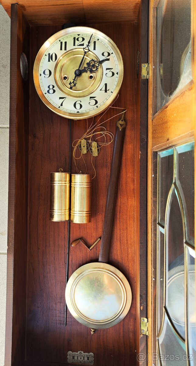 luxusní secesní dvouzávažové hodiny - 6