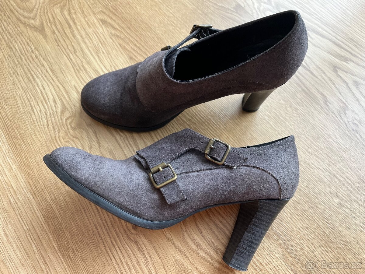 Semišové polobotky vel. 40 - 6